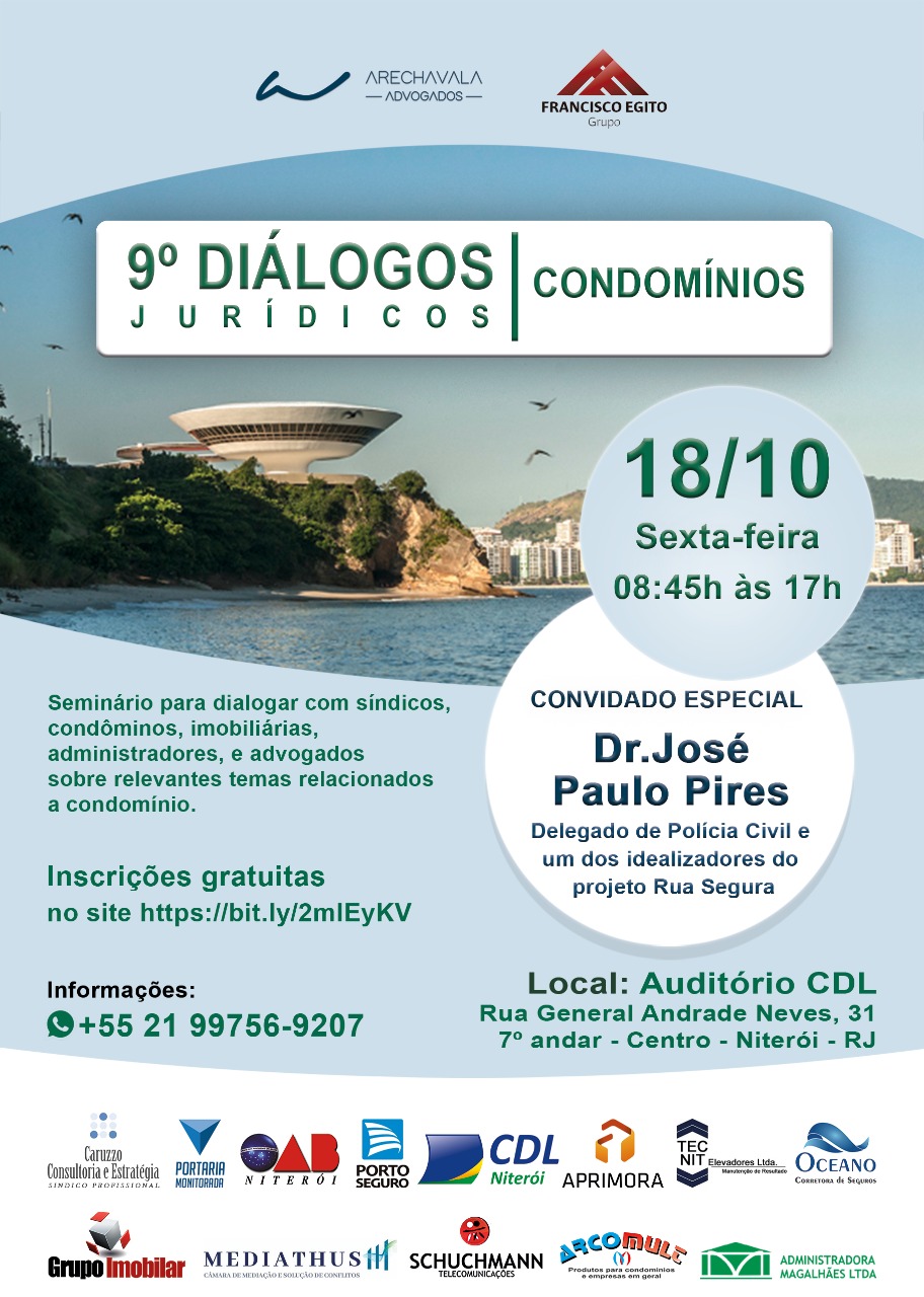 No momento, você está visualizando DIÁLOGOS JURÍDICOS – CONDOMÍNIOS pela 1ª vez em Niterói!